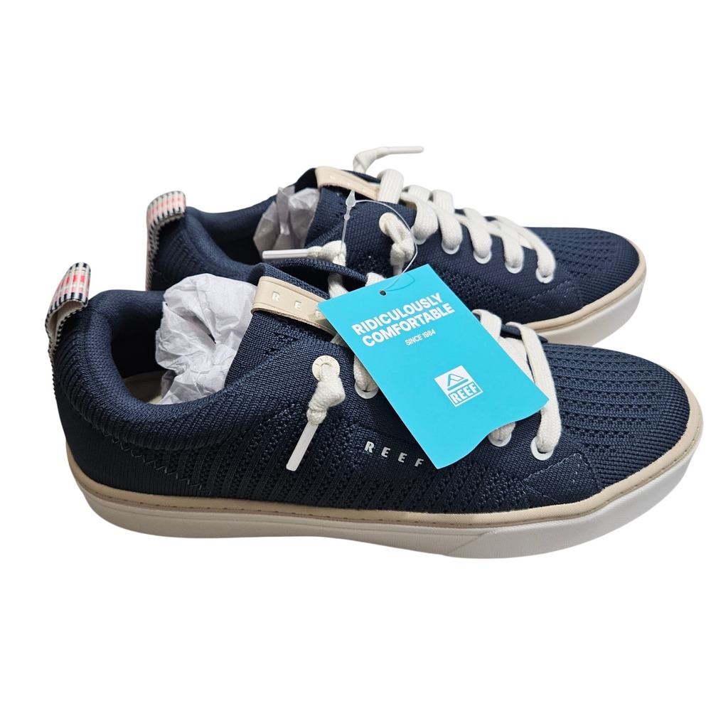 Reef Lay Day Lite Sneakers Womens 8.5 Midnight Navy Knit Breathable Casual Shoes